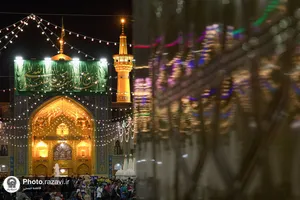 حرم مطهر رضوی در شب میلاد امام هادی علیه&zwnj;السلام