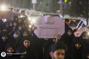 تشییع پیکر شهید گمنام دفاع مقدس در بلوار سجاد مشهد