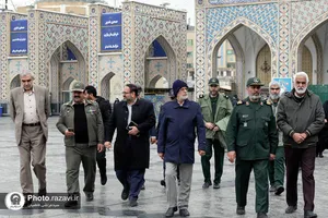 بازدید اعضای بنیاد حفظ و نشر آثار دفاع مقدس از پروژه های عمرانی حرم مطهر رضوی