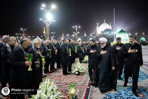 آیین خطبه خوانی شب شهادت امام رضا علیه السلام در حرم مطهر رضوی - 3