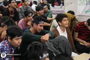 مراسم وداع با شهید گمنام دفاع مقدس در اعتکاف نوجوانان