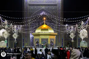 حال و هوای حرم مطهر رضوی در شب نیمه شعبان