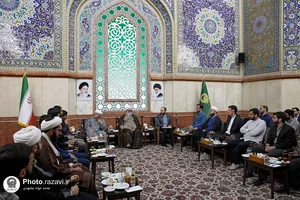 دیدار جمعی از دانشجویان نخبه دانشگاه علوم اسلامی رضوی با تولیت آستان قدس رضوی