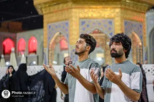 بارش باران تابستانی در حرم مطهر رضوی