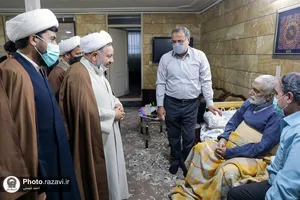 دیدار جمعی از مسئولین آستان قدس رضوی با سید جعفر ماهرخسار