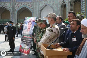 تشییع پیکر شهید احمد لطفی در  حرم مطهر رضوی