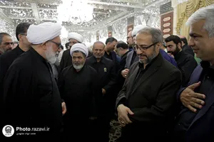 دیدار رئیس جمهور و جمعی از مسئولان کشوری و استانی با تولیت آستان قدس رضوی