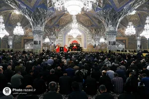 عزاداری ظهر شهادت حضرت زهرا(س) در حرم مطهر رضوی
