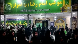 عشق رضوی در مرز چذابه؛ خدمت بی&zwnj;وقفه خادمیاران اهواز به زائران اربعین/ گزارش تصویری