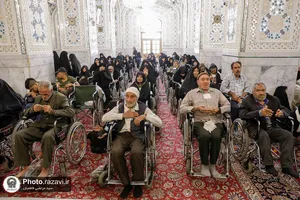 تشرف کاروان معین&zwnj;الضعفا به حرم مطهر رضوی