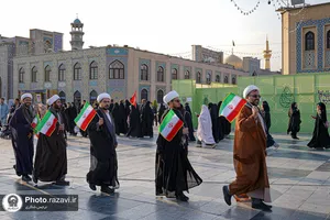 تشرف روحانیون نيروی زمینی سپاه پاسداران انقلاب اسلامی به حرم مطهر رضوی
