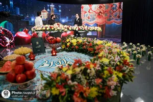 ضبط برنامه تلویزیونی شب یلدا در حرم مطهر رضوی