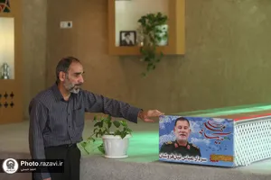 مراسم وداع با پیکر شهید نیلفروشان در مجتمع دانشجویی امام رضا (ع)