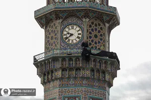 سیاه&zwnj;پوشی حرم مطهر رضوی به مناسبت ایام فاطمیه
