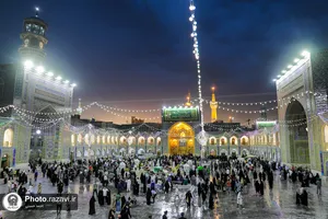 بارش باران بهاری در حرم مطهر رضوی