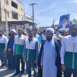 حضور خادمیاران رضوی شرق استان کرمان (ریگان) در راهپیمایی روز قدس/ گزارش تصویری
