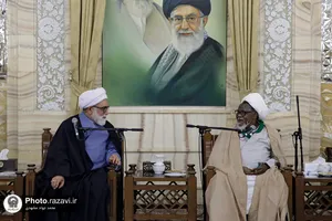 دیدار جمعی از علمای مشهد با شیخ ابراهیم زکزاکی و تولیت آستان قدس رضوی
