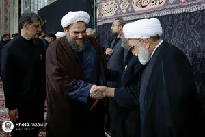 مراسم بزرگداشت چهلمین روز تدفین رهبر شهید انقلاب اسلامی در حرم مطهر رضوی