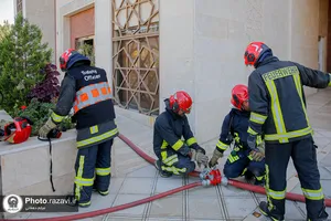 مانور ترکیبی امداد و نجات در زائرسرای رضوی