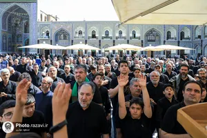 عزاداری تاسوعای حسینی در حرم مطهر رضوی