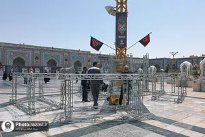 آماده&zwnj;سازی حرم مطهر رضوی در آستانه تشییع رهبر شهید انقلاب-2