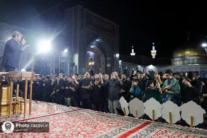 عزاداری هیئت&zwnj; رزمندگان ثارالله همدان در حسینیه حرم