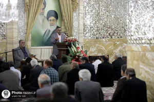 مراسم روز ولادت پیامبر اکرم(ص) و امام صادق(ع) در حرم مطهر رضوی