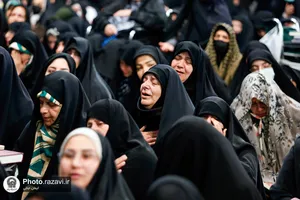 مراسم وداع با پیکر شهدای گمنام هشت سال دفاع مقدس در حرم مطهر رضوی