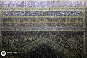 بارش برف شبانگاهی در حرم مطهر رضوی