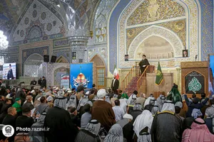 حضور شیوخ عشایر عراق در نماز جمعه حرم مطهر رضوی