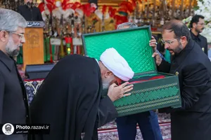 مراسم اذن عزای محرم در حرم مطهر رضوی