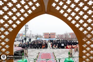 آیین رونمایی یادمان شهید گمنام زائرشهر رضوی