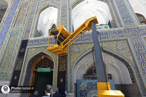 سیاه&zwnj;پوشی حرم مطهر رضوی در آستانه ماه محرم
