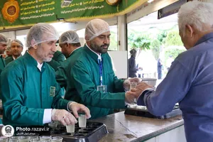 حضور گروه جهادی شهید مصطفی انجم افروز شهر خورموج در چایخانه حضرت