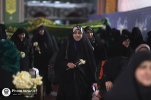 مراسم وداع معتکفین رجبیه در حرم مطهر رضوی
