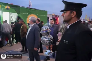 موکب آستان قدس رضوی در فرودگاه بغداد