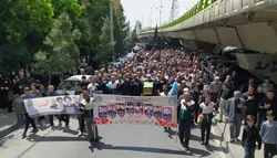 حضور خادمیاران رضوی همدان در مراسم عزاداری شهدای خدمت