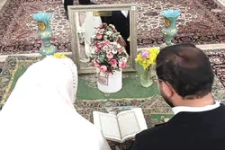 ۹۱۱ زوج جوان زیر سایه امام رضا (ع) راهی خانه بخت شدند