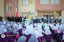 برگزاری صبحگاه امام رضایی در دبستان مکتب‌الزهرا (س) برازجان