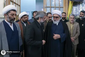 مراسم تشییع شهیده معصومه کرباسی در حرم مطهر رضوی