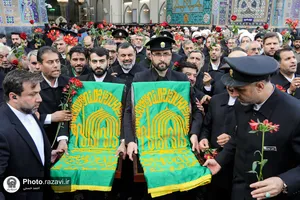 آیین اذن اعزام کاروان زیر سایه خورشید در حرم مطهر رضوی