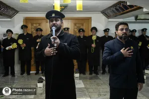 غبارروبی گلزار شهدای مدفون در حرم مطهر رضوی-1