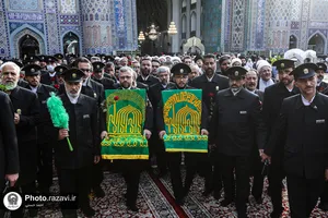 آئین اذن اعزام کاروان های زیر سایه خورشید در حرم مطهر رضوی