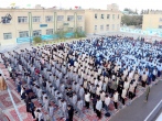 اقامه نماز جماعت ۱۰۰۰ نفری دانش آموزان مدارس امام رضا(ع)