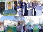 دل های دانش آموزان کرجی با پرچم رضوی زائر مشهد شد