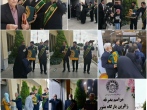 بدرقه و استقبال خادمیاران رضوی از زائران در فرودگاه شهید بهشتی اصفهان