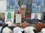 حضور دبیر کانون های خدمت رضوی استان مازندران در نماز جمعه قائم شهر
