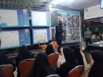نمایشی از ابزار فرهنگی در موکب بارقه های خدمت کتابخانه رضوی