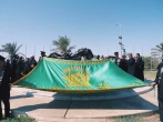 تجدید میثاق خادمان حرم با مدافعان حرم، حضور خادمان حرم امام رضا(ع) در محل شهادت حاج قاسم سلیمانی و ابو مهدی المهندس