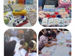 برپایی ایستگاه نقاشی ویژه دانش‌آموزان بروجردی/ بسته‌های لوازم‌التحریر به دانش‌آموزان نیازمند اهدا شد